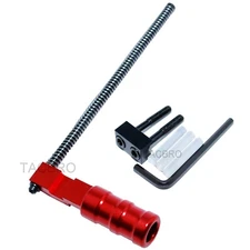 Red Ruger 10/22 Bolt Charging Handle & V-Block Stabilizer With Bolt Screw