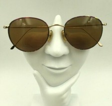 Vintage Zimco 15 Red Purple Gold Metal Oval Sunglasses Korea FRAMES ONLY