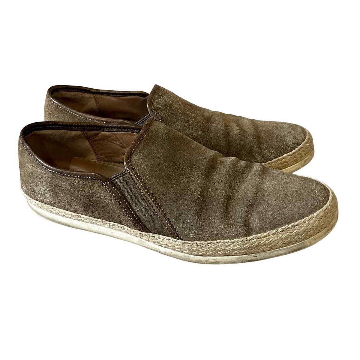 Vince Tan Suede Leather Casual Slip On Sneaker Acker Shoes  display picture 3