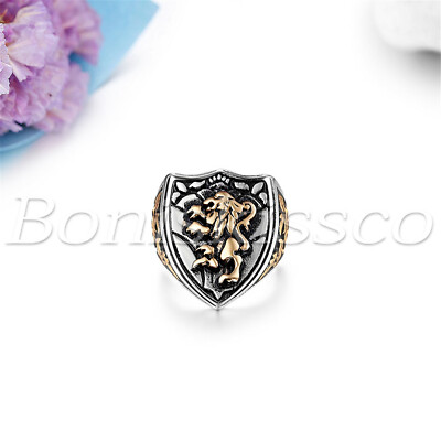 Anello Testa Di Leone In 3D Da Uomo In Oro 18 Carati