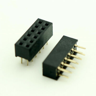 50pcs Pitch 2.0mm 2mm 2x6 Pin 12 Pin Female Double Row Straight Pin Header Strip