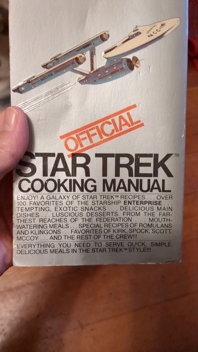 Vintage Official Star Trek Cooking Manual, Star Trek Cookbook, Piccard Vintage Official Star Trek Cooking Manual, Star Trek Cookbook, Piccard