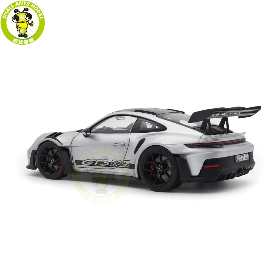 1/18 Porsche 911 992 GT3 RS 2022 Norev 187371 Plateado Metálico Diecast Model Car Foto 3 de 4