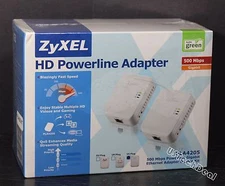 ZyXEL PLA4205KIT 500 Mbps Gigabit Powerline Wall-Plug Adapter Starter Kit @NEW@