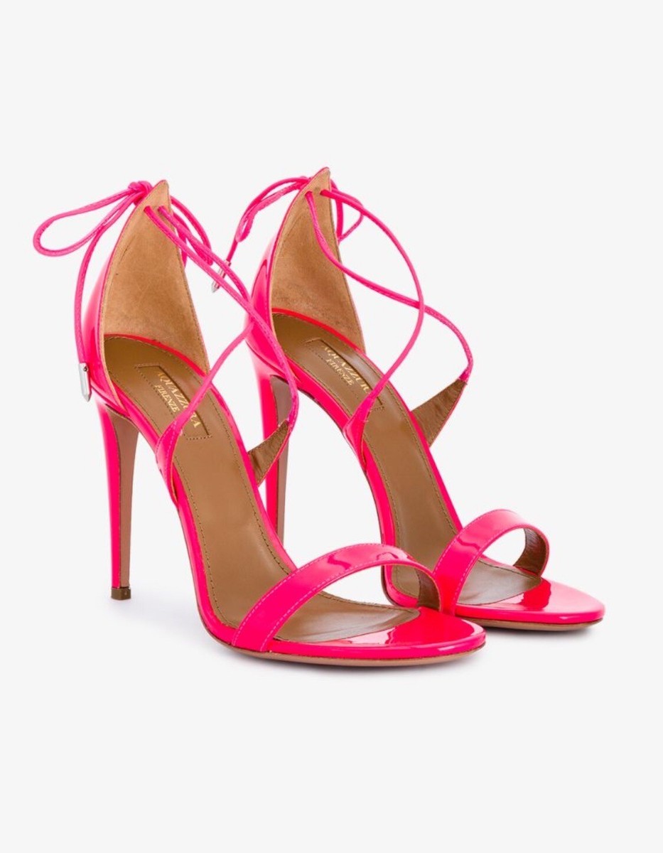 NEW Aquazzura Linda 85 Hot Pink Patent Heels EU Australia