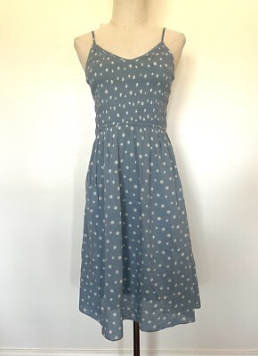KEREN HART Blue Polka Dot Smocked Spaghetti Strap Midi Dress Sundress Sz S | eBay KEREN HART Blue Polka Dot Smocked Spaghetti Strap Midi Dress Sundress Sz S | eBay