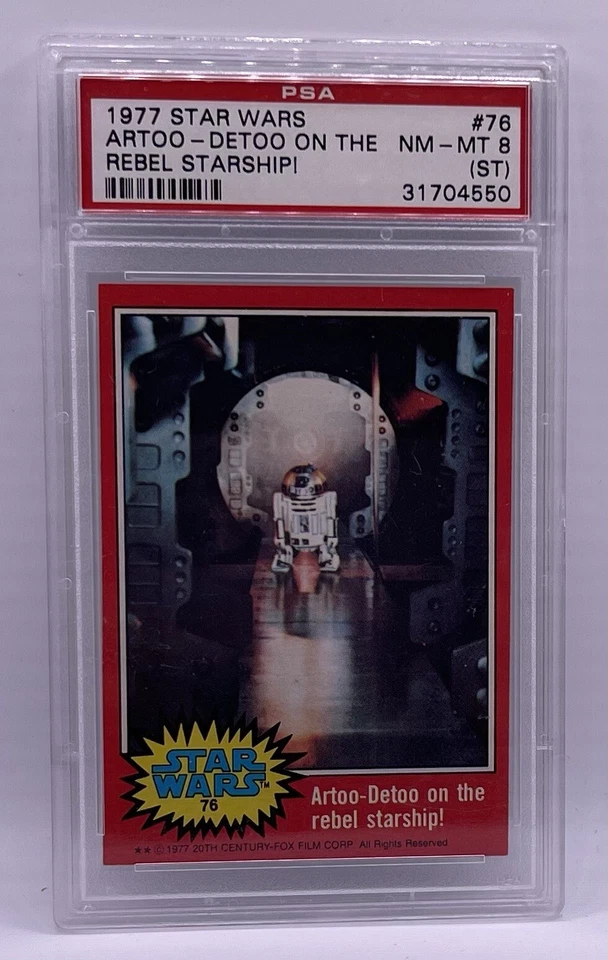 1977 Topps Star Wars Artoo-detoo On The Rebel Starship PSA 8 #76 Pop 46 - Imagem 4 de 4