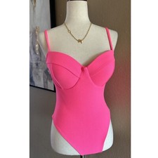 Hot Pink Ribbed Bodysuit