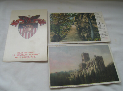 3 1906-29 WEST POINT PHOTO POSTCARDS   FLIRTATION WALK  LANCASTER POSTMARK/ THE