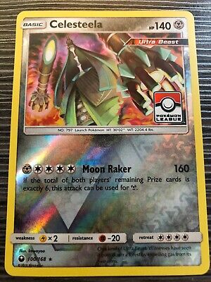 Pokemon : SM CELESTIAL STORM CELESTEELA 100/168 RARE LEAGUE PROMO