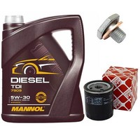 MotoröL Set 5W-30 5 Liter + ÖLfilter + Schraube FüR Citroen Xsara Peugeot 306