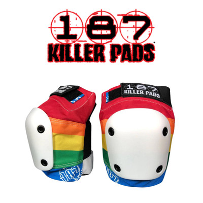 187 Killer Pads Slim Knee Pad, Rainbow, Small