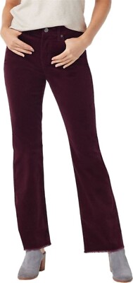 LOGO Lori Goldstein Bootcut Stretch Corduroy Pants Zinfandel 20W NWOT (871)