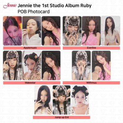 Jennie The 1st Studio Album Ruby POB Photocard Blackpink JumpupEnt