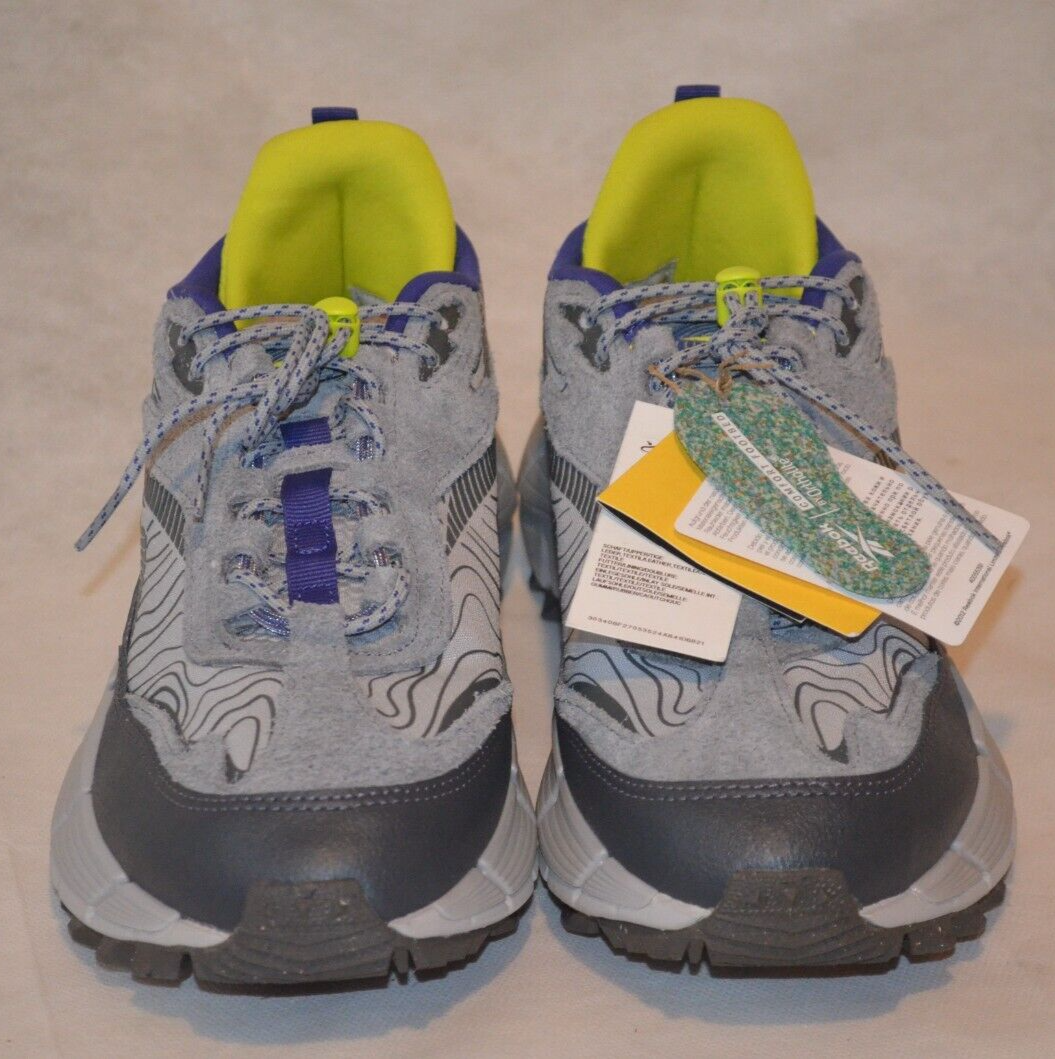 Reebok Zig Kinetica 2.5 Edge Running Hiking Shoes Gray Vibram