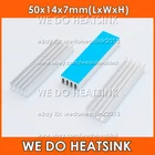 50x14x7mm Silver Heatsink Cooler Radiator With Thermal Double Sided Adhesive Pad