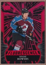 2020-21 Upper Deck Fluorescence Red #F19 Shane Bowers RC - Colorado Avalanche