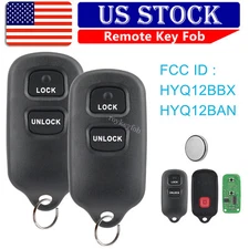 2 Replacement For Toyota Tundra Tacoma Prius Rav4  Keyless Entry Remote Key Fob
