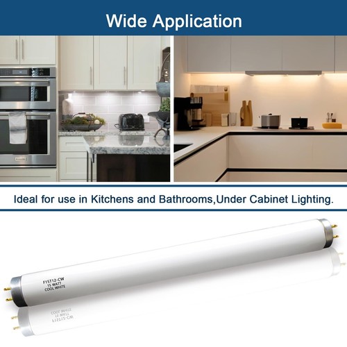 4pack F15t12cw 15w T12 Cool White 18" Fluorescent Light Bulbreplace G Esylvani - Picture 4 of 6