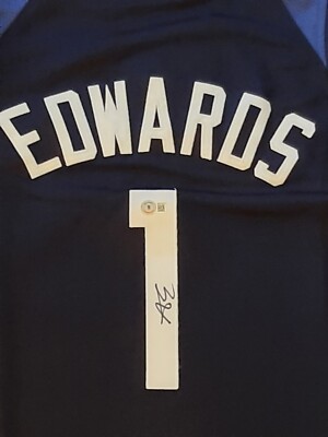 Anthony EDWARDS Customer Jersey mit ORIGINALUNTERSCHRIFT