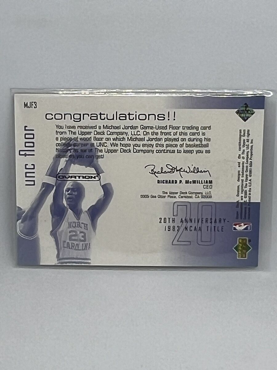 MICHAEL JORDAN 2001-02 UPPER DECK OVATION UNC FLOOR CARD MICHAEL JORDAN 2001-02 UPPER DECK OVATION UNC FLOOR CARD