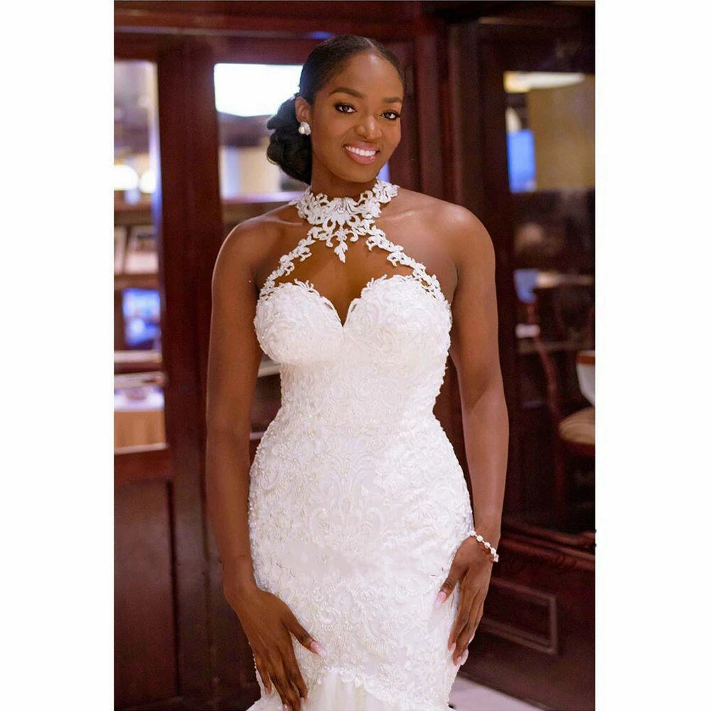 halter top wedding dress