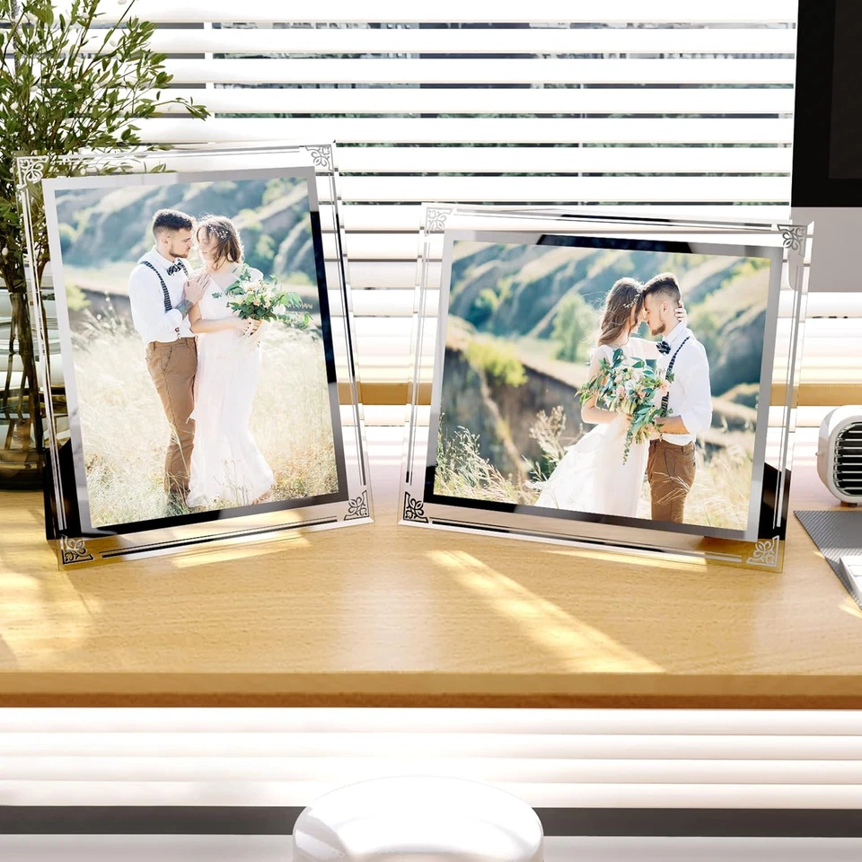 8X10 Picture Frame Set of 2, Glass Photo Frame 8 by 10 for Tabletop, Horizontall - Image 4 of 4