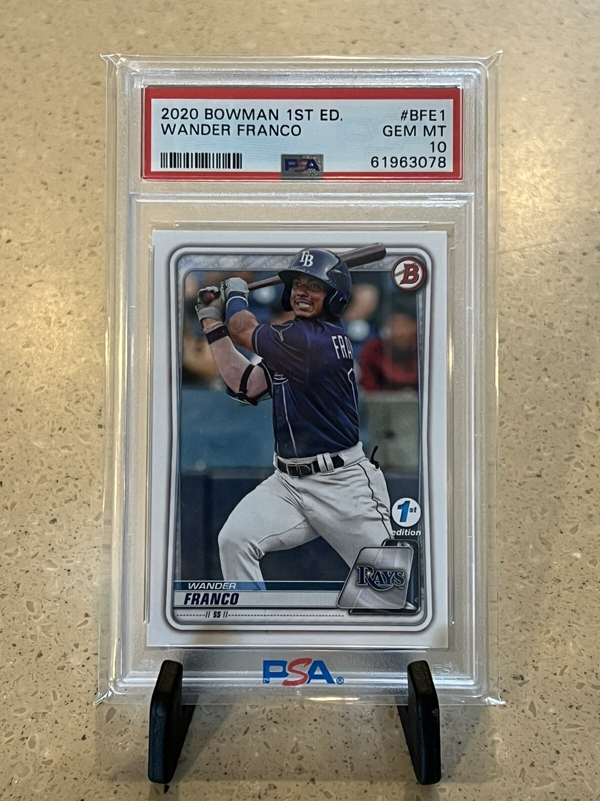 2020 Bowman 1st Edition Wander Franco RC PSA 10 Gem Mint Tampa Bay Rays