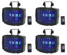 4 Rockville BD20 Battery Powered Wireless DMX DJ Party Dance Floor Derby Lights