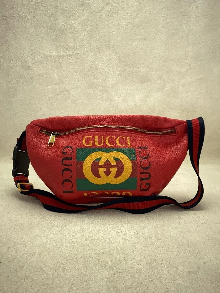 Sac ceinture GUCCI cuir ROUGE du Japon