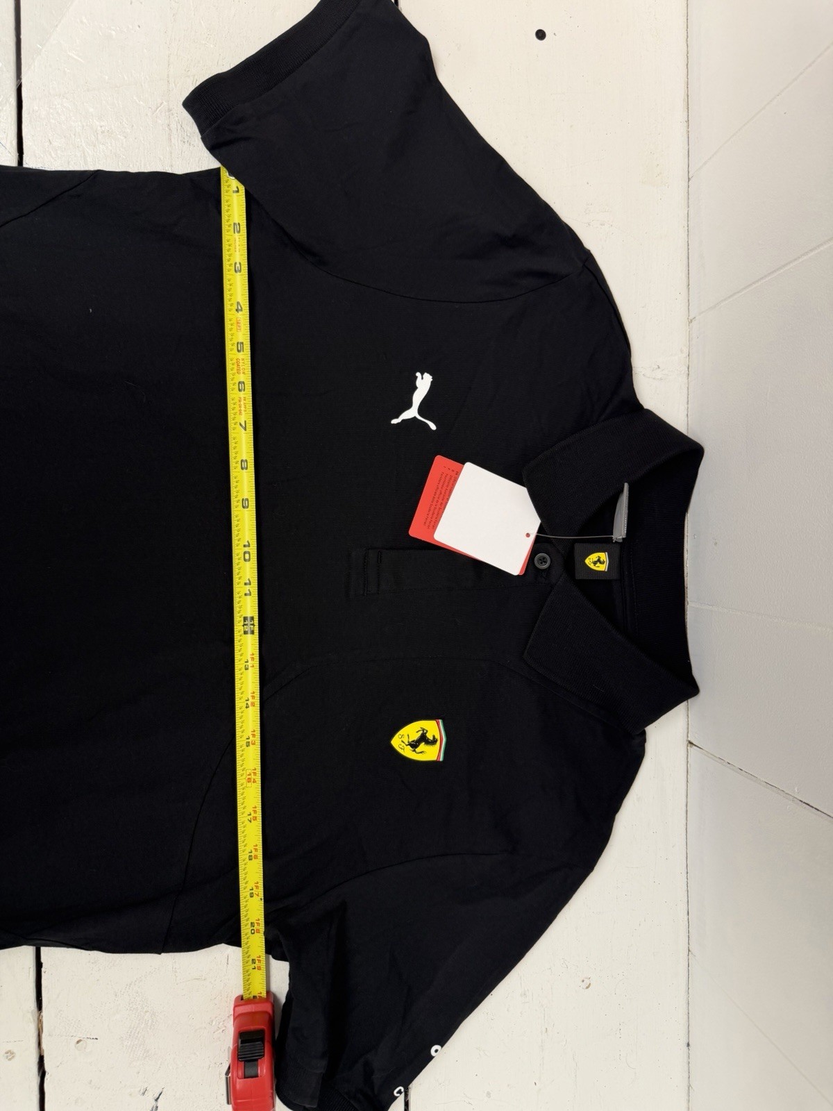 Scuderia Ferrari F1 Mens L Classic Polo Shirt Black Puma NWT thumbnail 8