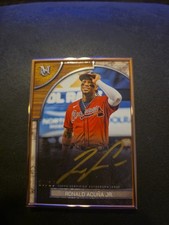 2025 topps museum collection Ronald Acuna Jr Gold Frame Autograph Book End 20/20