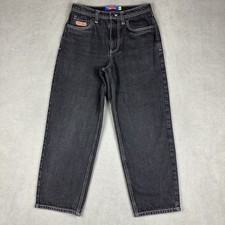 Empyre Jeans Mens 30 Black Denim 90s Y2K Baggy Barrel Skater Relaxed Straight