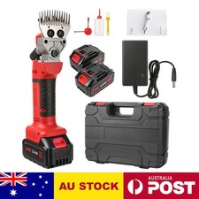 Cordless Sheep Shears Brushless Motor Wool Goat Clippers w/ Carry Case