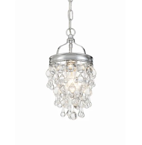 Crystorama Lighting Group 131 Calypso 7"W Crystal Mini Pendant - Chrome - Picture 1 of 12