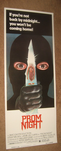 PROM NIGHT  '80 / SLASHER / HORROR   . ROLLED / NEAR MINT INSERT