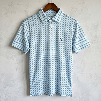   HOT! Rhoback ''One Love'' Performance Polo Moisture-Wicking White Men's