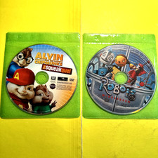 Alvin and the Chipmunks 2 / Robots DOUBLE FEATURE DVD Discs ONLY Bilingual