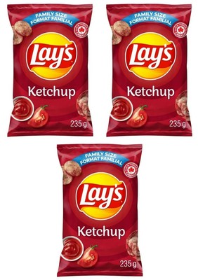 Lay's Ketchup Flavored Potato Chips, 220g (3 Pack)