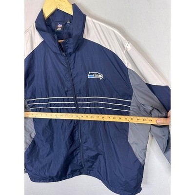 Reebok NFL Seattle Seahawks Windbreaker Jacket Mens XL Navy Blue