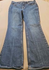 Old Navy Jeans Woman  s Size 8 Blue Denim High Rise Flare Secret Smooth Pockets