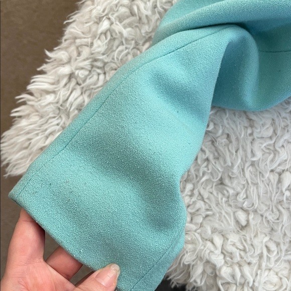 Zara Basic Teal Blazer Medium Acetate Formal Work… - image 12