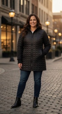 Women's XL Black Eco Thermoball Hooded Parka From The North Face NWT $280 MSRP