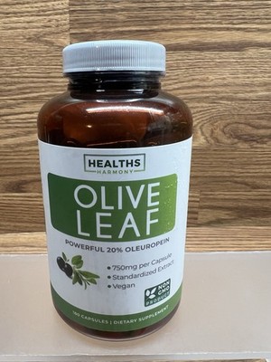 Olive Leaf Extract (Non-Gmo) Super Strength: 20% Oleuropein - 750Mg - Vegetarian