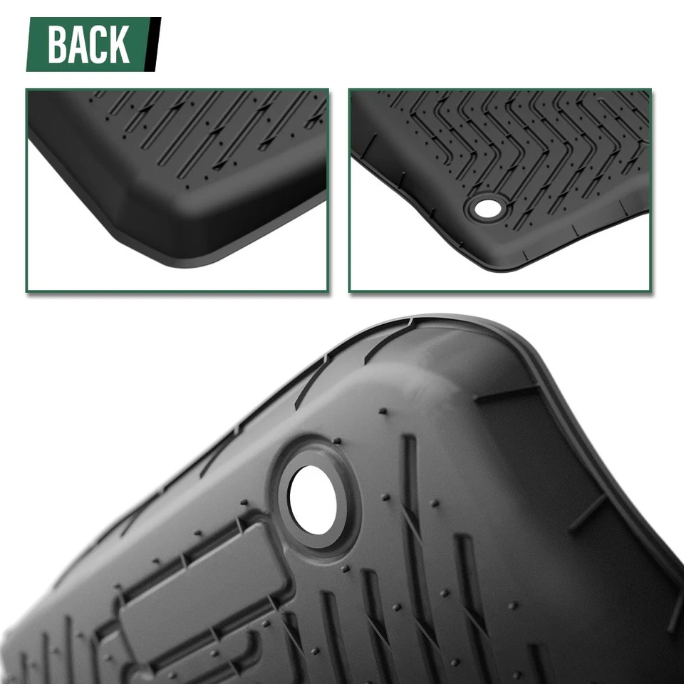 Floor Mats Fit For 1999-2006 Chevy Silverado/GMC Sierra Crew Cab TPE Liners - Imagem 4 de 4