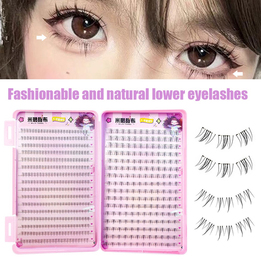 FILA 32 file ciglia inferiori ciglia a grappolo sotto ciglia morbido naturale gambo trasparente