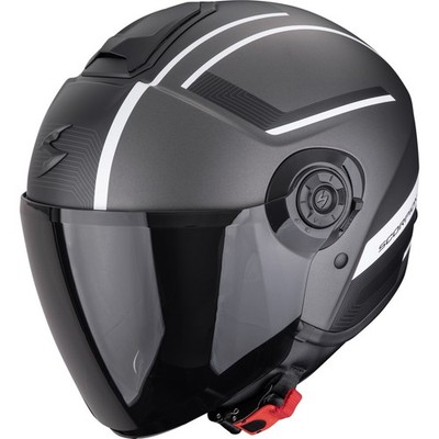 Scorpion - Motorrad Jethelm L - EXO-City II 2 Cosmos - silber-weiß matt