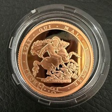 2017 Gold Proof Full Sovereign 200th Anniversary Pistrucci Garter Box & COA