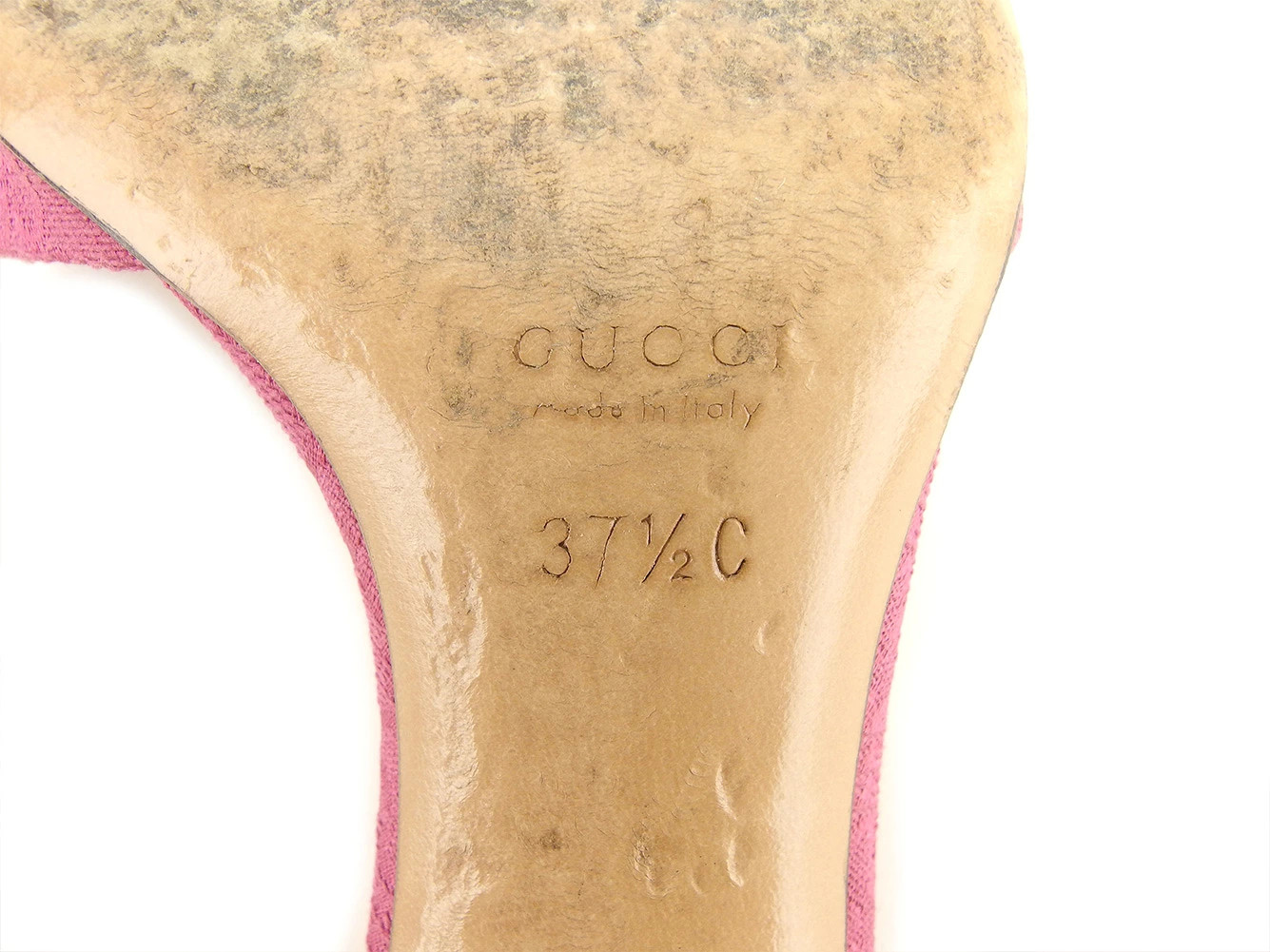 GUCCI Mule Shoes Shoes #37 Half C Sandals GG Canvas Pink Brown Canvas x Leather thumbnail 9