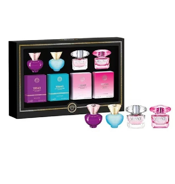 Versace Women Mini 4pcs Gift Set Dylan Purple Turquoise Bright Crystal (5ml x 4)